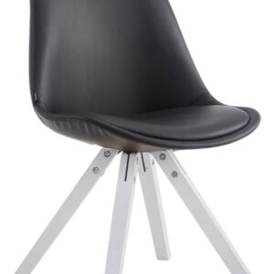 Besucherstuhl Laval Square weiß schwarz