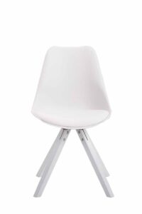 Besucherstuhl Toulouse Kunstleder Square weiss weiss