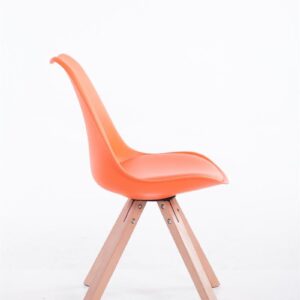 Besucherstuhl Toulouse Natura Rund orange