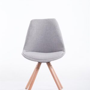 Besucherstuhl Toulouse Stoff Natura Rund grau