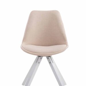 Besucherstuhl Toulouse Stoff Square weiß creme