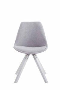 Besucherstuhl Toulouse Stoff Square weiss grau