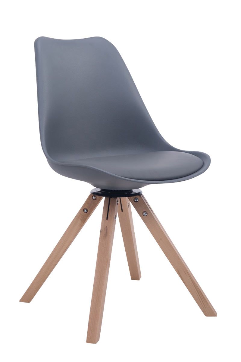 Besucherstuhl Troyes Drehbar Natura Square grau 1 Besucherstuhl Troyes Drehbar Natura Square grau