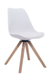 Besucherstuhl Troyes Drehbar Natura Square weiss