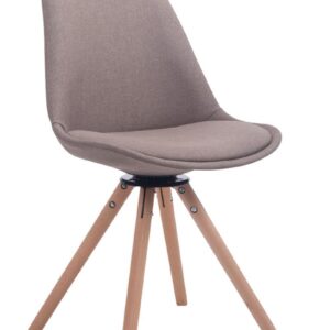 Besucherstuhl Troyes Drehbar Natura Stoff Rund taupe