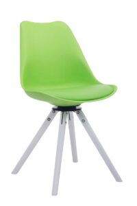 Besucherstuhl Troyes Drehbar Weiss Rund gruen