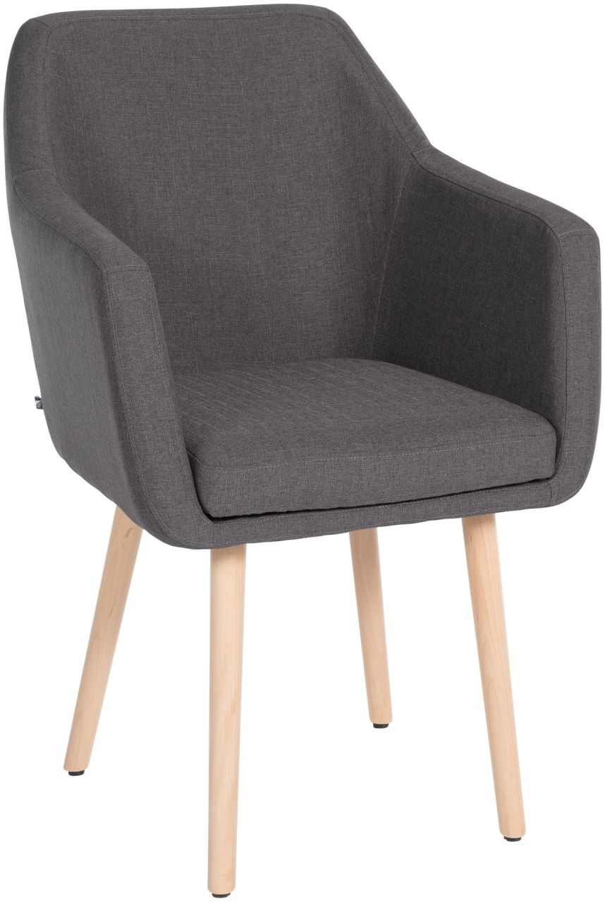 Besucherstuhl Utrecht Stoff natura dunkelgrau 1 Besucherstuhl Utrecht Stoff natura dunkelgrau