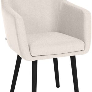 Besucherstuhl Utrecht Stoff schwarz creme