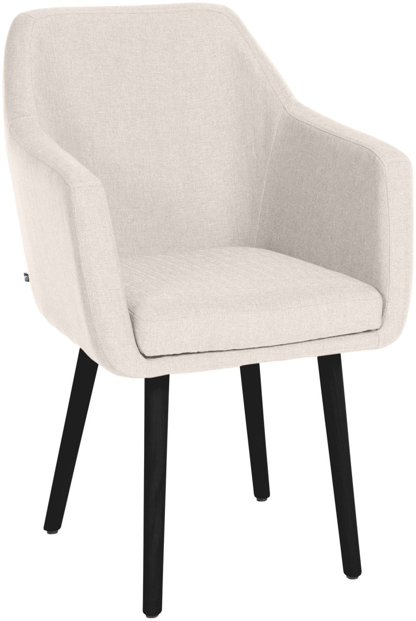 Besucherstuhl Utrecht Stoff schwarz creme 1 Besucherstuhl Utrecht Stoff schwarz creme