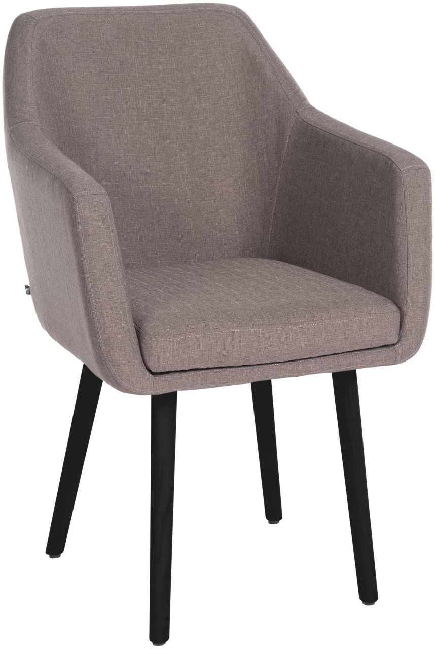 Besucherstuhl Utrecht Stoff schwarz taupe 1 Besucherstuhl Utrecht Stoff schwarz taupe
