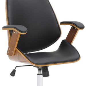 Bürostuhl Chicago Kunstleder walnuss/schwarz