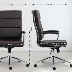 Bürostuhl Cleveland Kunstleder braun