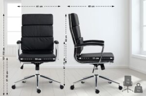 Buerostuhl Cleveland Kunstleder schwarz