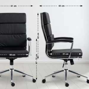 Bürostuhl Cleveland Kunstleder schwarz