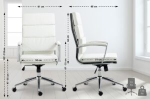 Buerostuhl Cleveland Kunstleder weiss