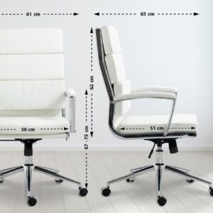 Bürostuhl Cleveland Kunstleder weiß