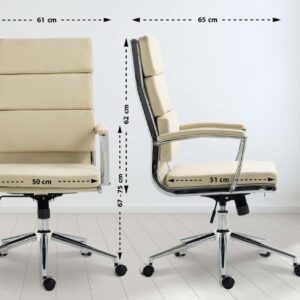 Bürostuhl Cleveland Stoff creme