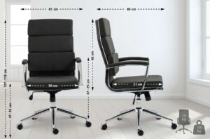 Buerostuhl Cleveland Stoff dunkelgrau