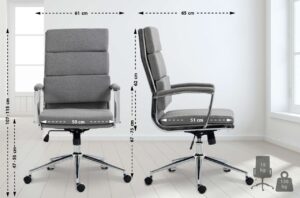 Buerostuhl Cleveland Stoff grau