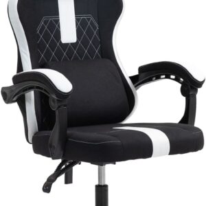 Bürostuhl Miltona Stoff schwarz/weiß