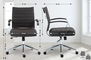 Buerostuhl Oakland Echtleder braun