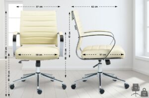 Buerostuhl Oakland Kunstleder creme