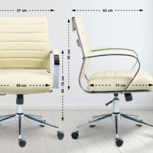 Bürostuhl Oakland Kunstleder creme