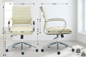 Buerostuhl Oakland Stoff creme