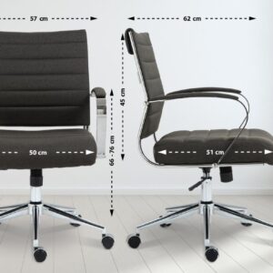 Bürostuhl Oakland Stoff dunkelgrau