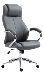 Buerostuhl Salford Echtleder grau