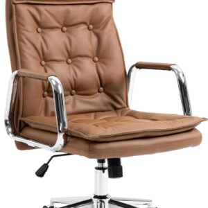 Bürostuhl Sotira Echtleder hellbraun