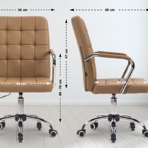 Bürostuhl Terni Kunstleder hellbraun