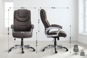 Buerostuhl Texas V2 Stoff dunkelgrau