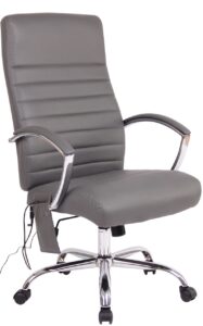 Buerostuhl Valais Kunstleder mit Massagefunktion grau
