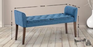 Chaiselongue Cleopatra antik dunkel blau