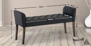 Chaiselongue Cleopatra antik dunkel dunkelgrau