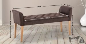 Chaiselongue Cleopatra antik hell braun