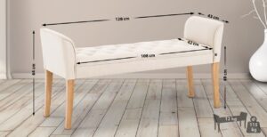 Chaiselongue Cleopatra antik hell creme