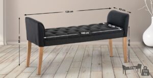 Chaiselongue Cleopatra antik hell dunkelgrau