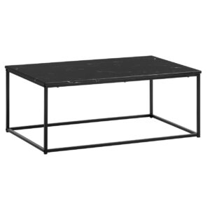 Couchtisch 100x60x40 cm mit Marmor Optik Schwarz