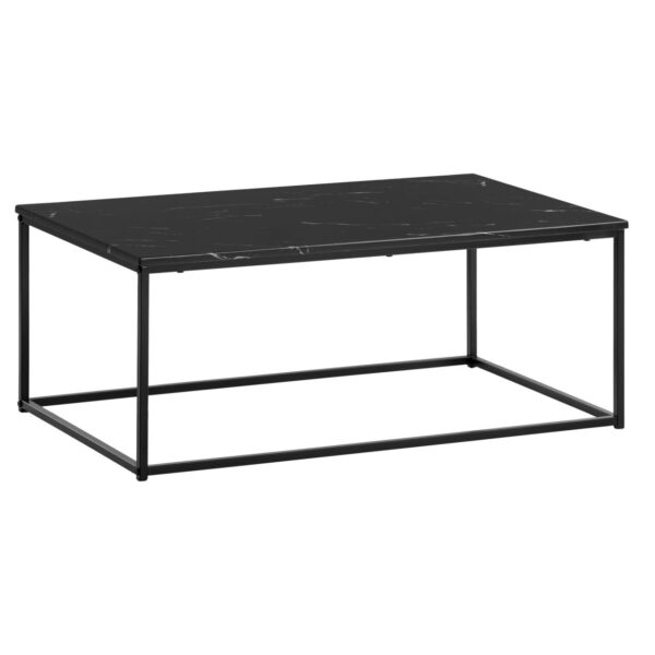 Couchtisch 100x60x40 cm mit Marmor Optik Schwarz