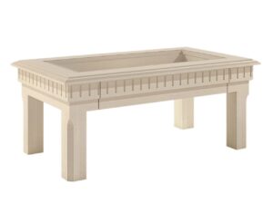 Couchtisch rechteckig 120x70 cm Duett mit Glasplatte und Schubkasten Pinie massiv Pinie lipizano