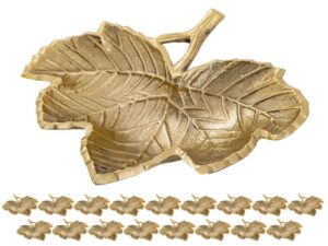 Dekoschale Blatt Masterbox 18 teilig Schale Aluminium Leaf gold o. silber Blattschale gold