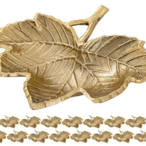 Dekoschale Blatt Masterbox 18-teilig Schale Aluminium Leaf gold o. silber Blattschale gold