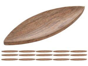 Dekoschale Holzschale B40xH3xT14cm Masterbox 16 teilig Boot schifffoermig Mangoholz massiv