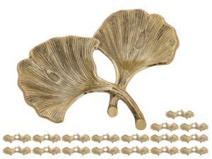 Dekoschale Schale Masterbox 18 teilig Aluminium Ginkgo 2 Blatt gold o. silber Blattschale gold