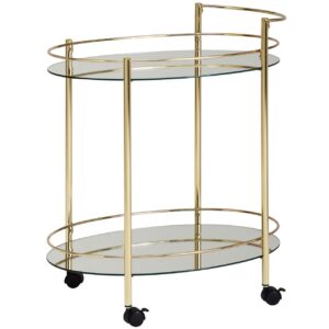 Design Servierwagen Gold 67x79 cm Mobile Mini Bar