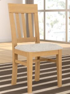 Esszimmer Stuhl Duett mit Festpolsterkissen Pinie massiv Pinie karamell mit Sitzkissen beige sublim 02