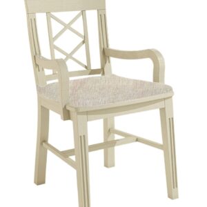 Esszimmer Stuhl mit Armlehnen Chalet mit Holzsitz und losem Sitzkissen Pinie massiv Pinie lipizano mit Sitzkissen beige - sublim 02