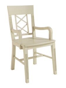 Esszimmer Stuhl mit Armlehnen Chalet mit Holzsitz und losem Sitzkissen Pinie massiv Pinie lipizano ohne Sitzkissen